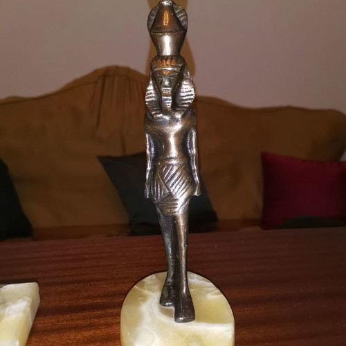 Collectible figurines Egyptian deities used, set of 2