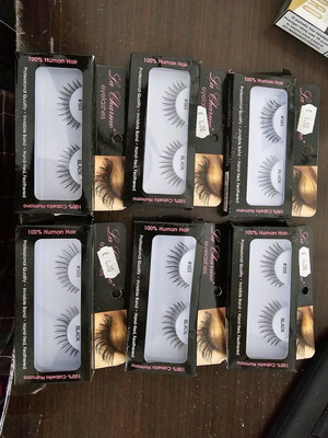 Eyelashes 100% Human Hair 6 pieces new