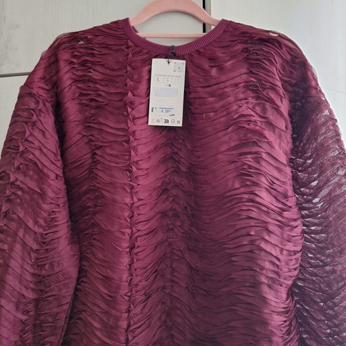 Zara dress, black blouse and brown jacket set, size L
