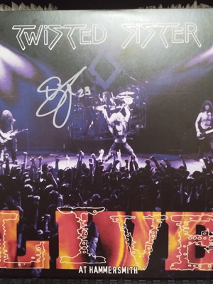 Twisted Sister Live At Hammersmith 2LP purple vinyls signed by Dee Snider used