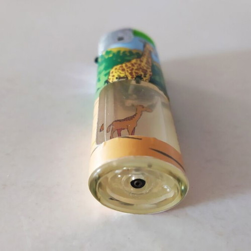 Giraffe lighter like new, plastic with window