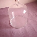 Vintage crystal cake stand with flat base like new
