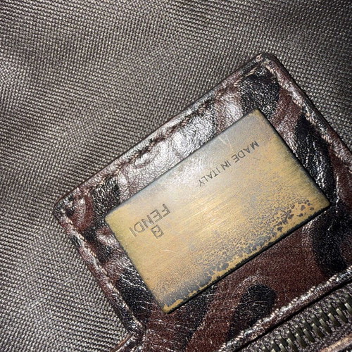 Fendi vintage brown shoulder bag like new
