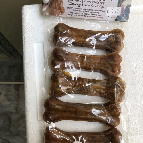 Pet Camelot solid smoked bone from beef leather 10.16cm 30g pack of 5