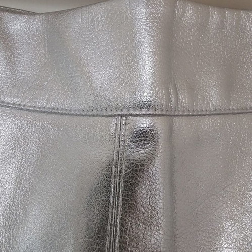 Marks & Spencer faux leather skirt silver size 16 like new