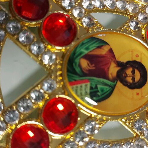 Archieratic engolpia new, two pieces with enamel gilded