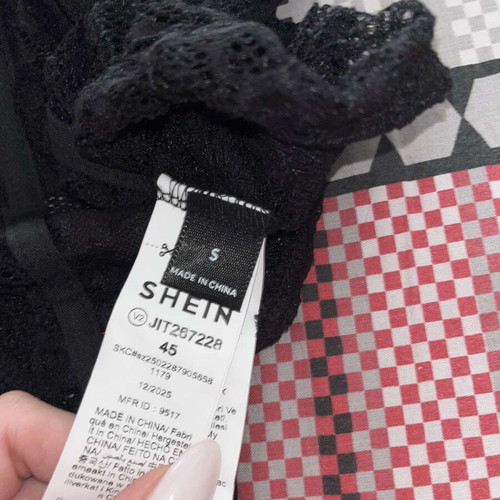 Shein lace corset new, black, size Small