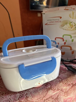 Ηλεκτρικό δοχείο φαγητού Electronic Lunchbox, μπλε λαβή