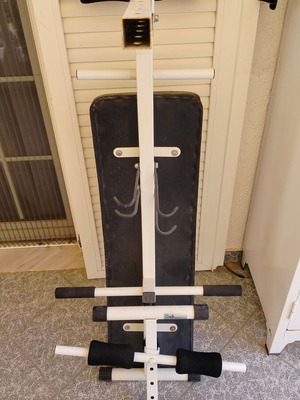 Abdominal bench used, adjustable for home gym