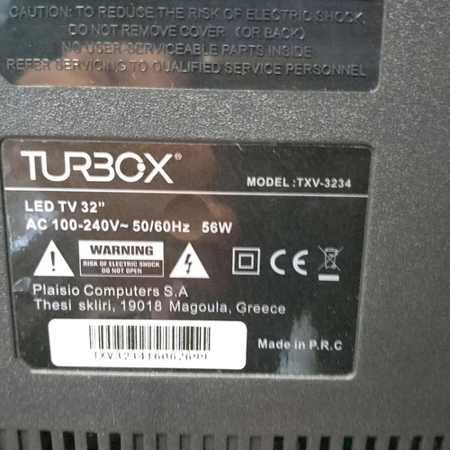 Turbo X TV 32 used, functional, digital DVB-T2 channels