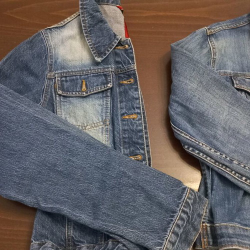 Denim jackets used, set of 2, blue