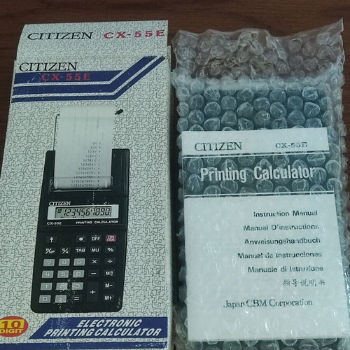 Citizen Printing Calculator new with paper roll and manual