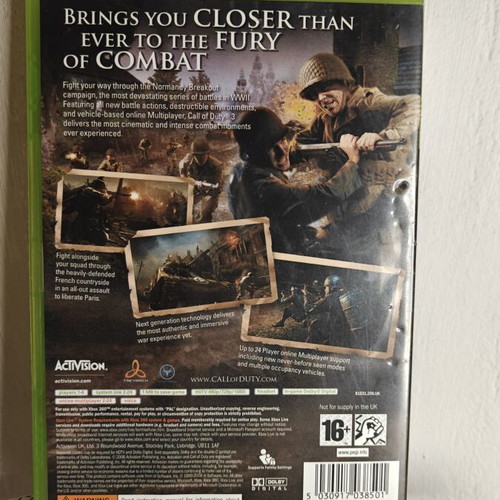Call of Duty 3 Xbox 360 game