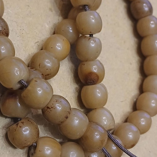 Sudurus mastic worry beads used, 53 handmade beads with silver elements