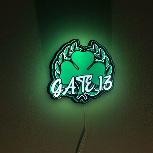 Custom Lightbox Shamrock lamp like new, official Panathinaikos replica