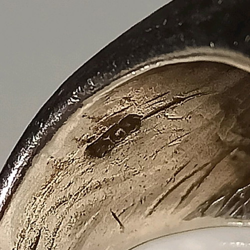 Silver 925 ring used with square multicolor mother of pearl shell