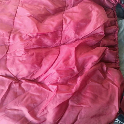 Camping set with sleeping bag, pillow and aluminum mat like new