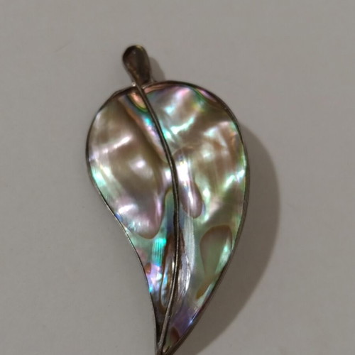 Silver Leaf Opal Brooch 925, like new, Mexican design
