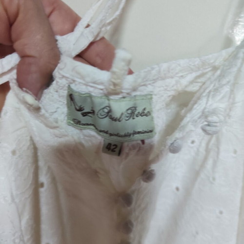 Women's cotton blouse used, white, loose fit, sizes L and XL