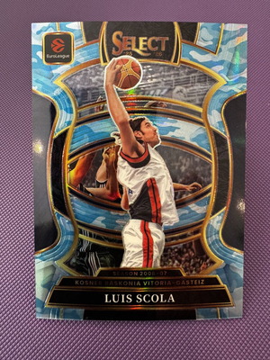 2025-26 Panini Select EuroLeague BK Luis Scola Concourse Blue Camo card, perfect condition