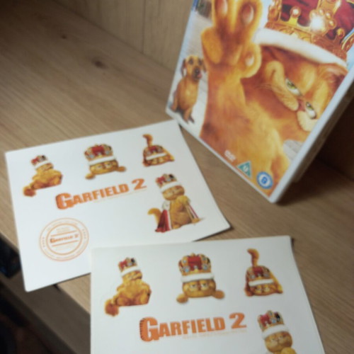 Garfield 2 DVD with English subtitles and stickers