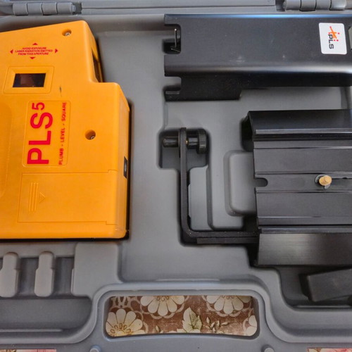 PLS5 Laser Level like new with original case and mount