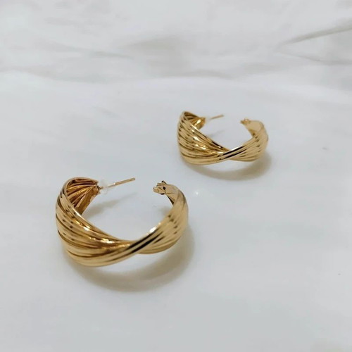 Zara chunky gold-tone statement earrings