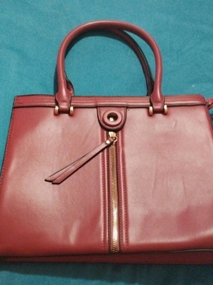 Women's handbag used, red, barely used