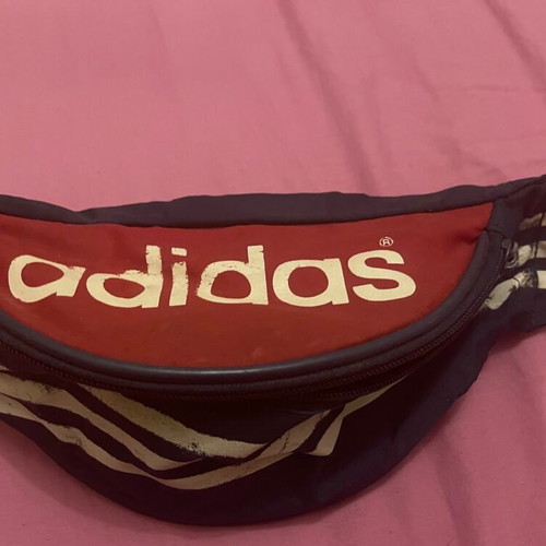 Adidas vintage waist bag like new, blue and red