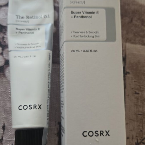 Cosrx retinol cream used with panthenol and vitamin E