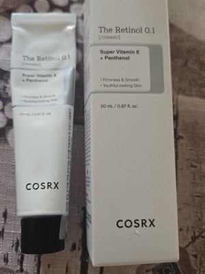 Cosrx retinol cream used with panthenol and vitamin E