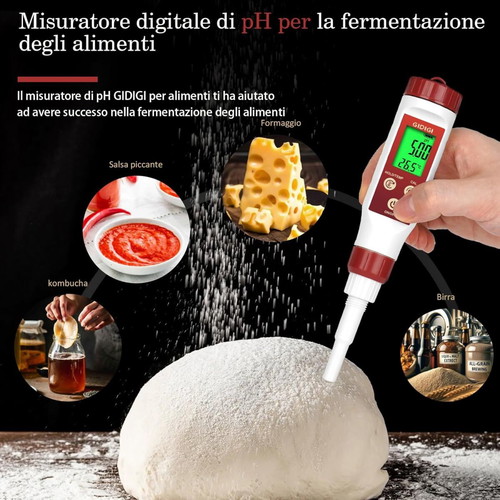 GIDIGI Digital pH Meter for Food like new with spear-type probe and ATC