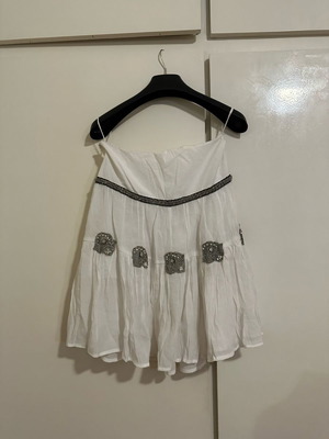 Y2K white skirt size S with lining and airy fabric