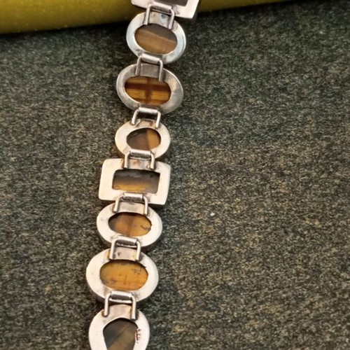 Silver bracelet 925 with tiger's eye like new