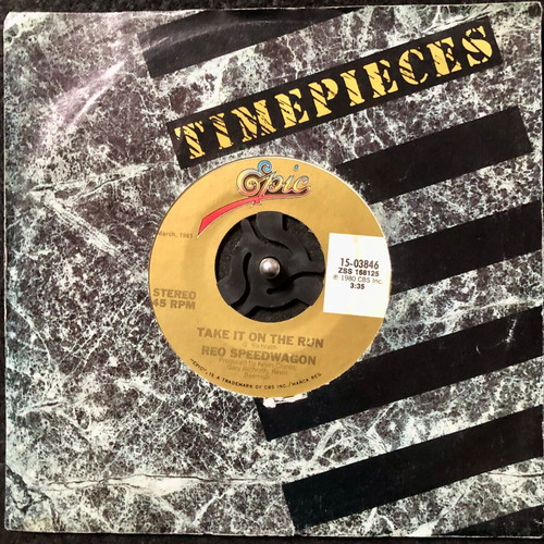 REO Speedwagon Take It On The Run vinyl 7" single used, pop