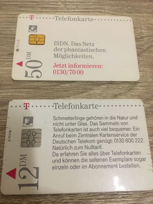 Phone cards abroad like new, pack of 2 pieces