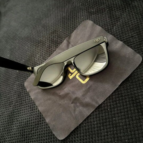 OJO sunglasses used, black with design