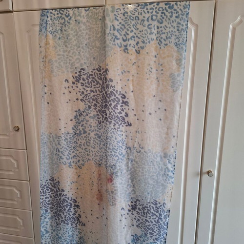 White-Blue Scarf large, new, airy fabric