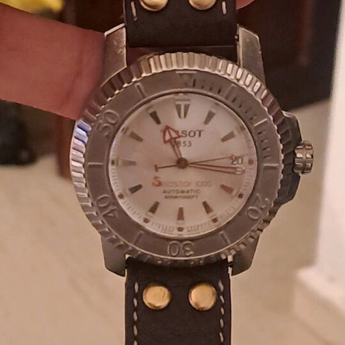 Tissot Seastar αυτόματο 300 m μεταχειρισμένο με δερμάτινο λουρί
