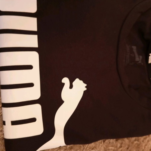 Puma short-sleeve shirt like new, black and white, size S