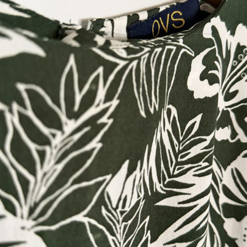 Summer dress OVS fashion size EUR 36 like new, white and green print
