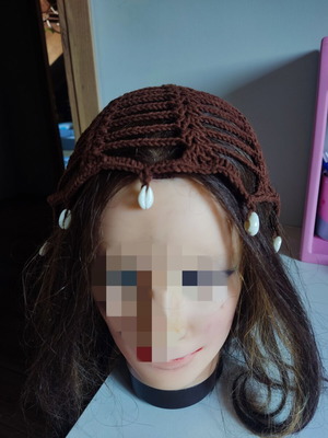 Handmade brown headband beanie new