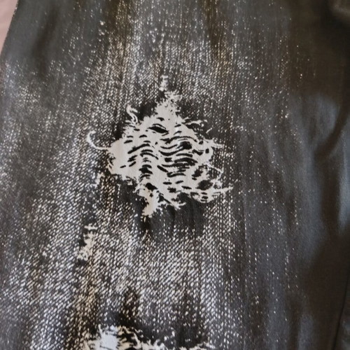 Esmara leggings with printed design like new, size L 40 12, black and grey
