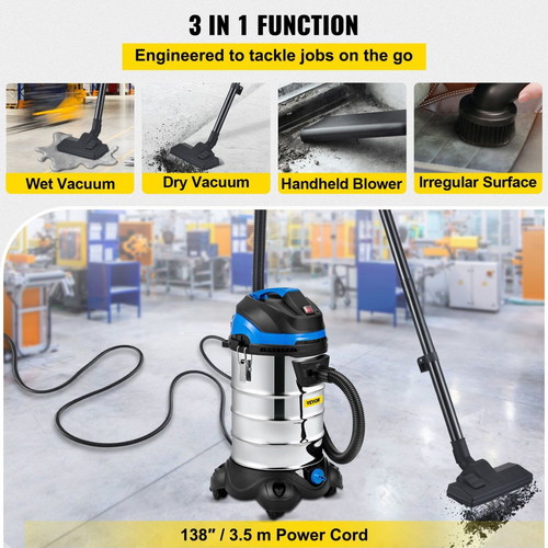 Vevor Vacuum Cleaner 30lt 1200W new, wet and dry with accessories