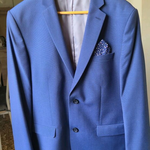 Men's suit set like new, blue, size L, Italian origin