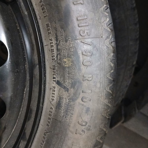 Continental spare tire size 115 90 R 16 like new with 5 bolts