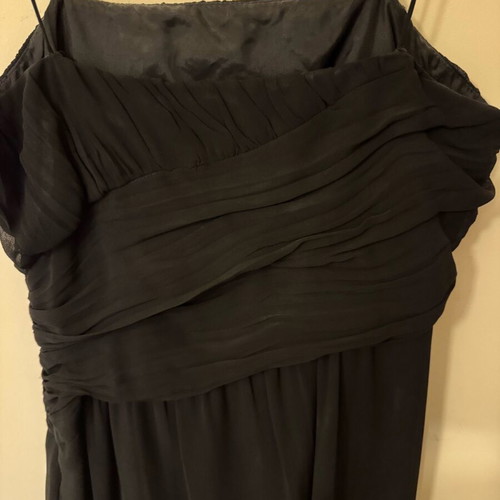 Black straight Zara dress like new, knee-length with spaghetti straps