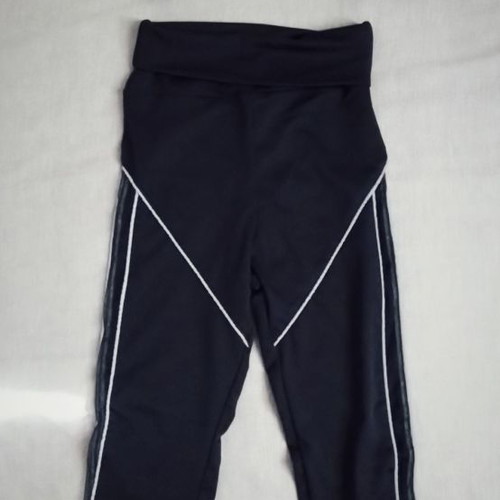Sports set new, black leggings with transparency and top with rhinestones