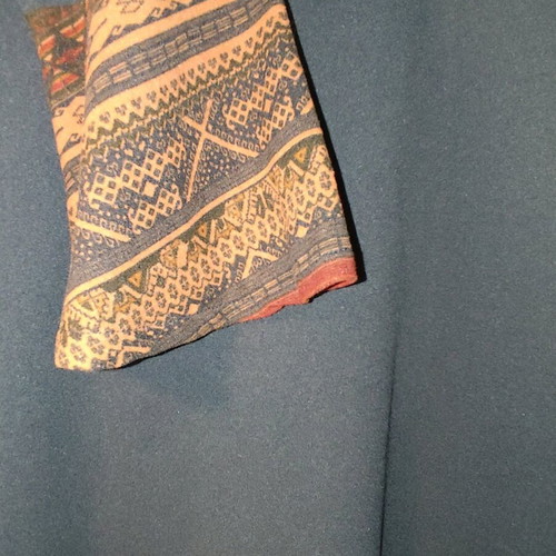 Blue dress like new with brown transparent detail one size