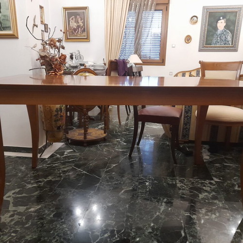 Classic style wooden sideboard and dining table set